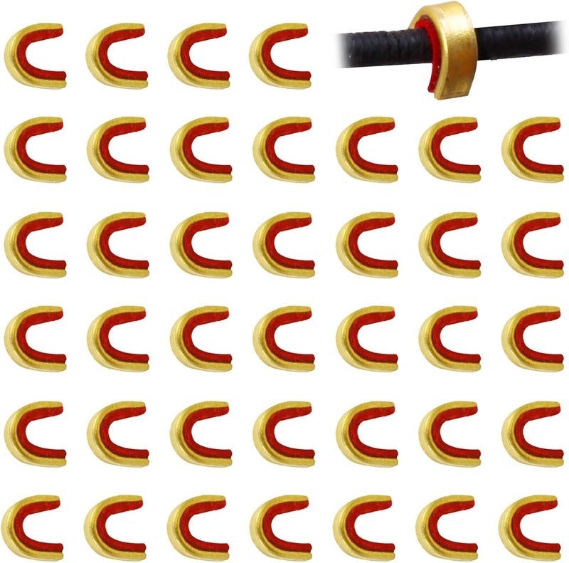 SP.G Bow String Nock Points - 40 Packs Arrows Bowstring Nocking Point Set Archery Accessories String Buckle Clip for Recurve Compound Longbow Bows - Image 1